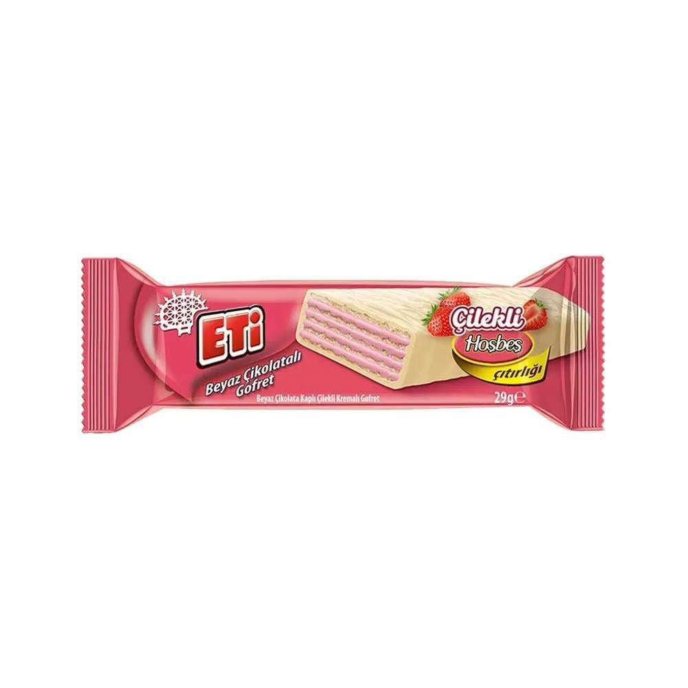 ETİ HOŞBEŞ ÇİLEKLİ BEYAZ ÇİK. GOFRET 29 GR 
