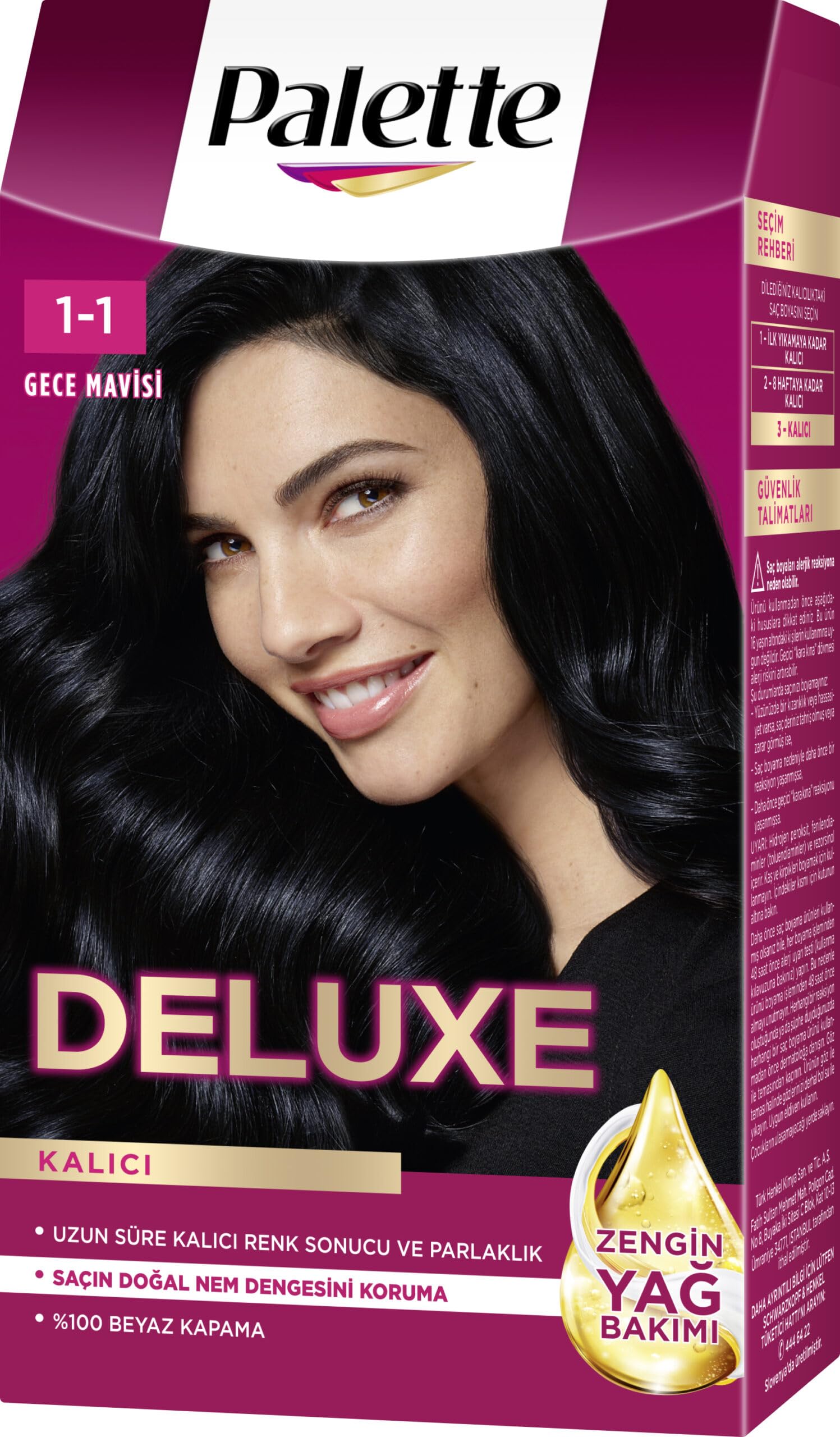 PALETTE DELUXE SAÇ BOYASI 50 ML  1-1 GECE MAVİSİ