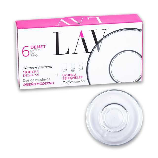 LAV DEMET ÇAY TABAĞI 6'LI