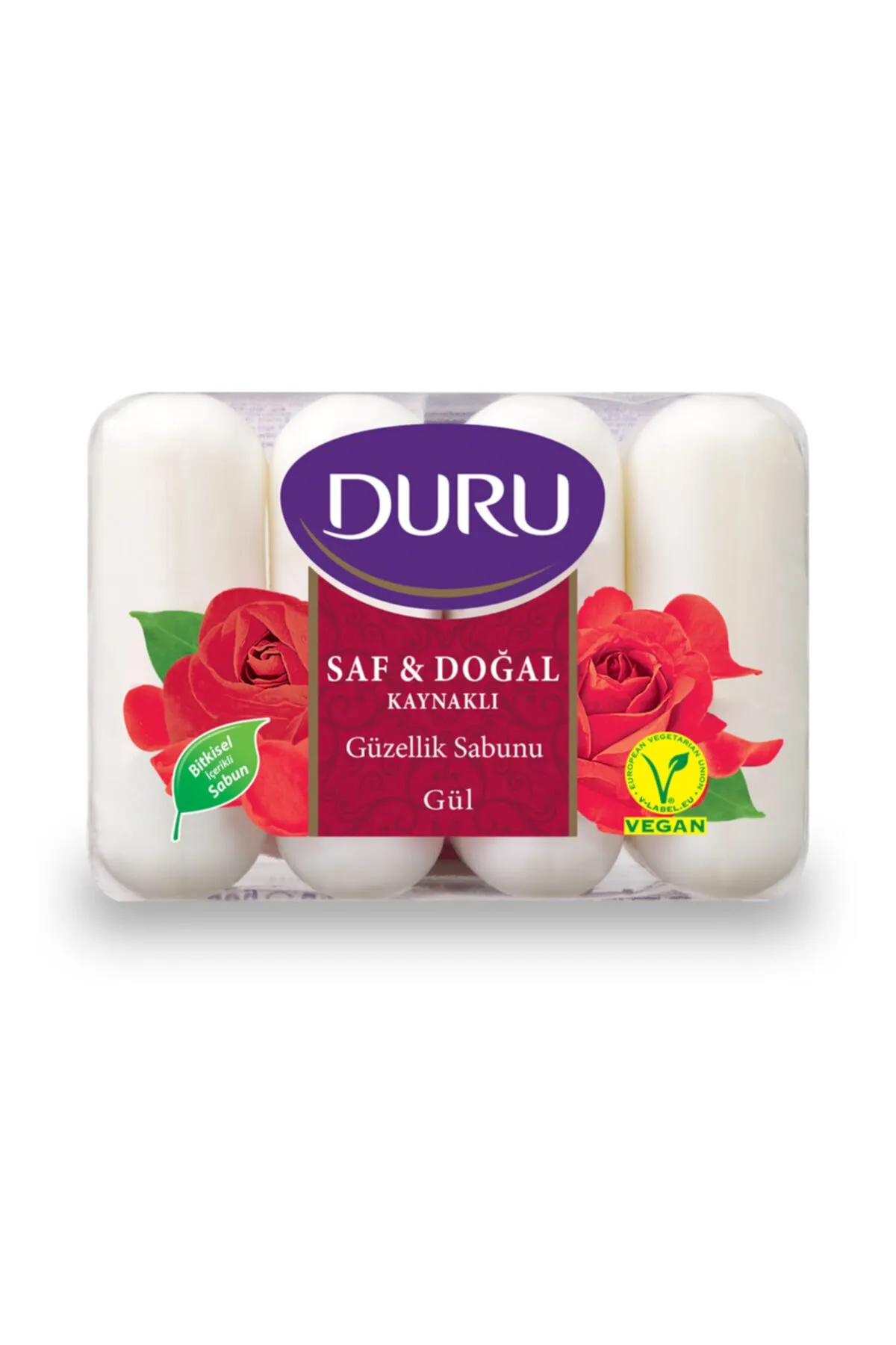 DURU SAF DOĞAL EL SABUNU 4*70 GR. GÜL 