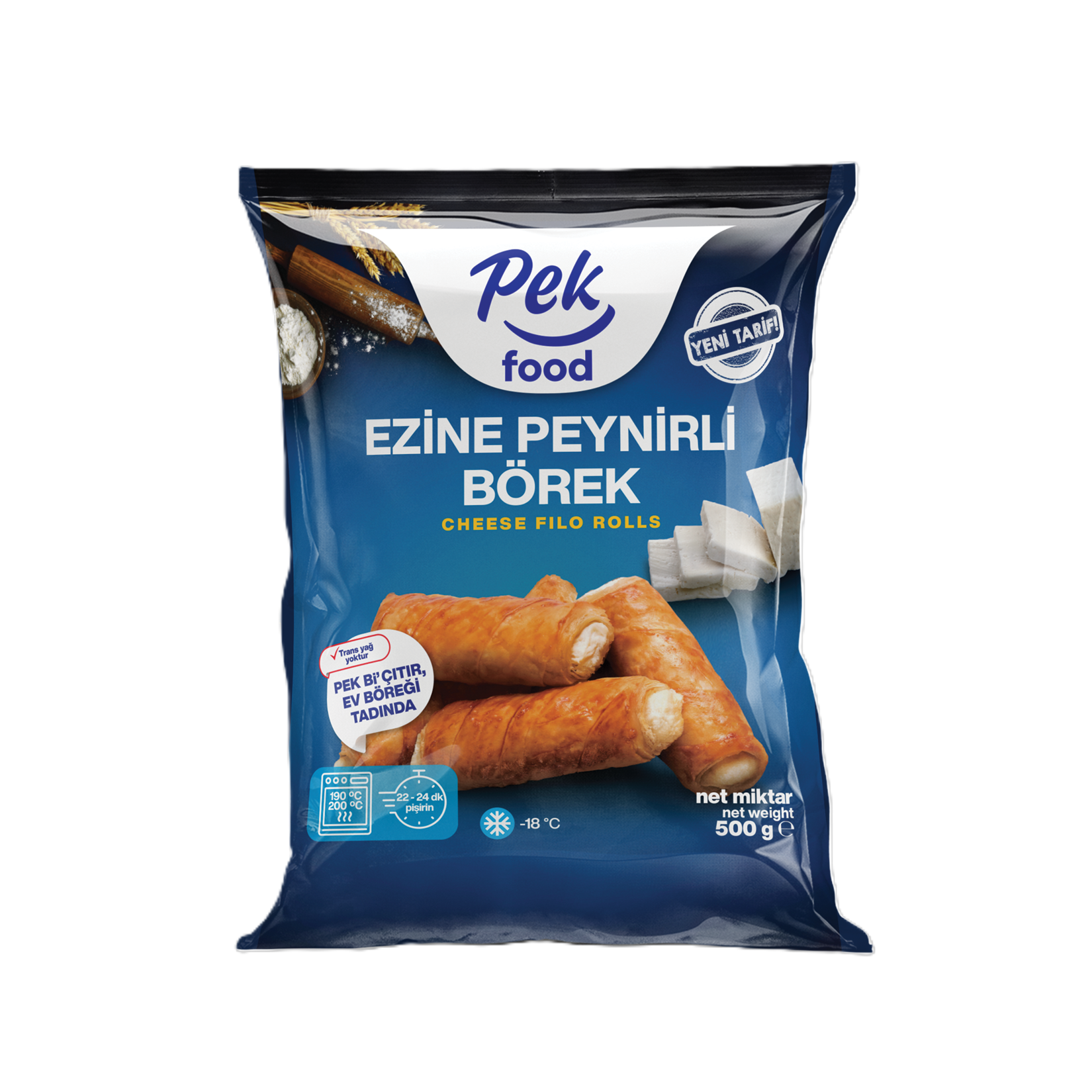 PEK FOOD EZİNE PEYNİRLİ BÖREK 500 GR 
