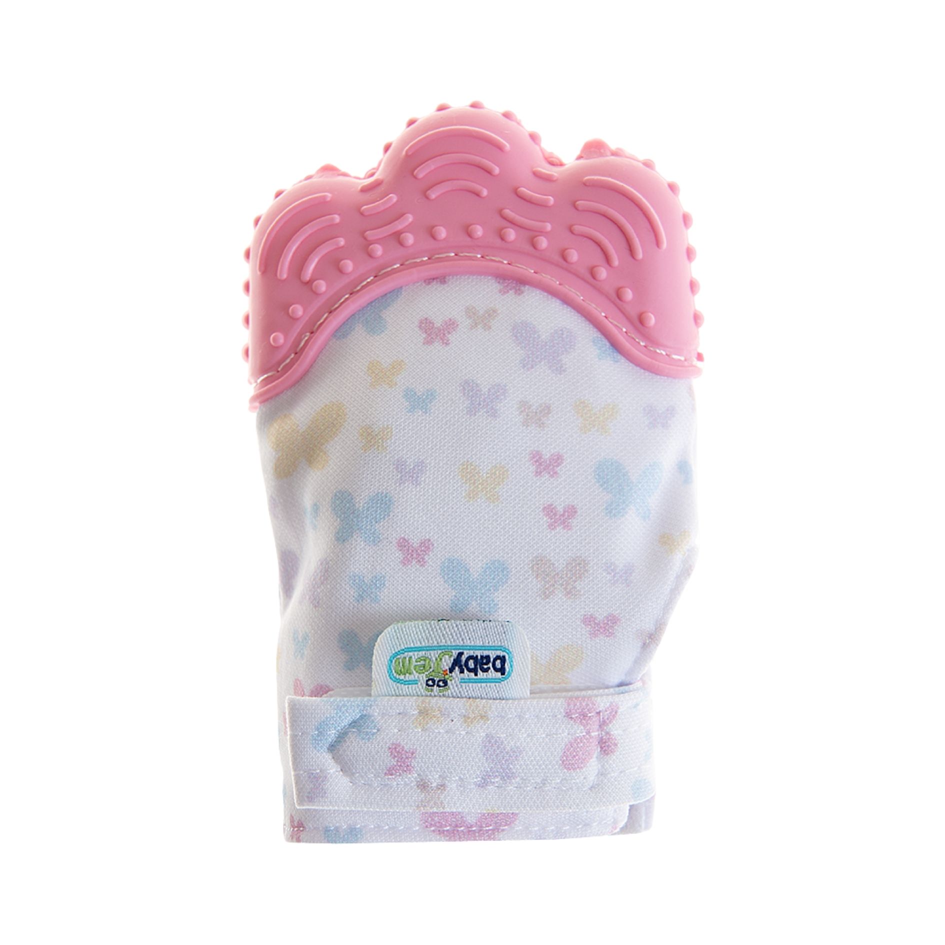  BABYJEM 526 DİŞ KAŞIYICI ELDİVEN PEMBE KELEBEK-52