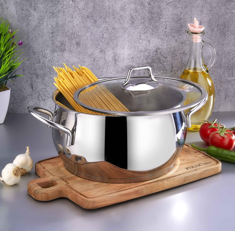 POLOCHEF HRD-122 ÇELİK TENCERE 22 CM