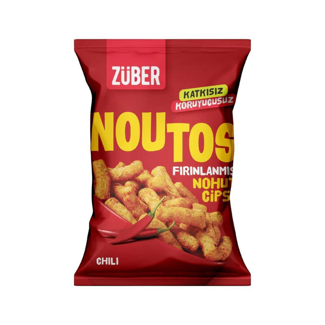  ZÜBER Noutos Fırın Nohut Cipsi Chili 55gr 