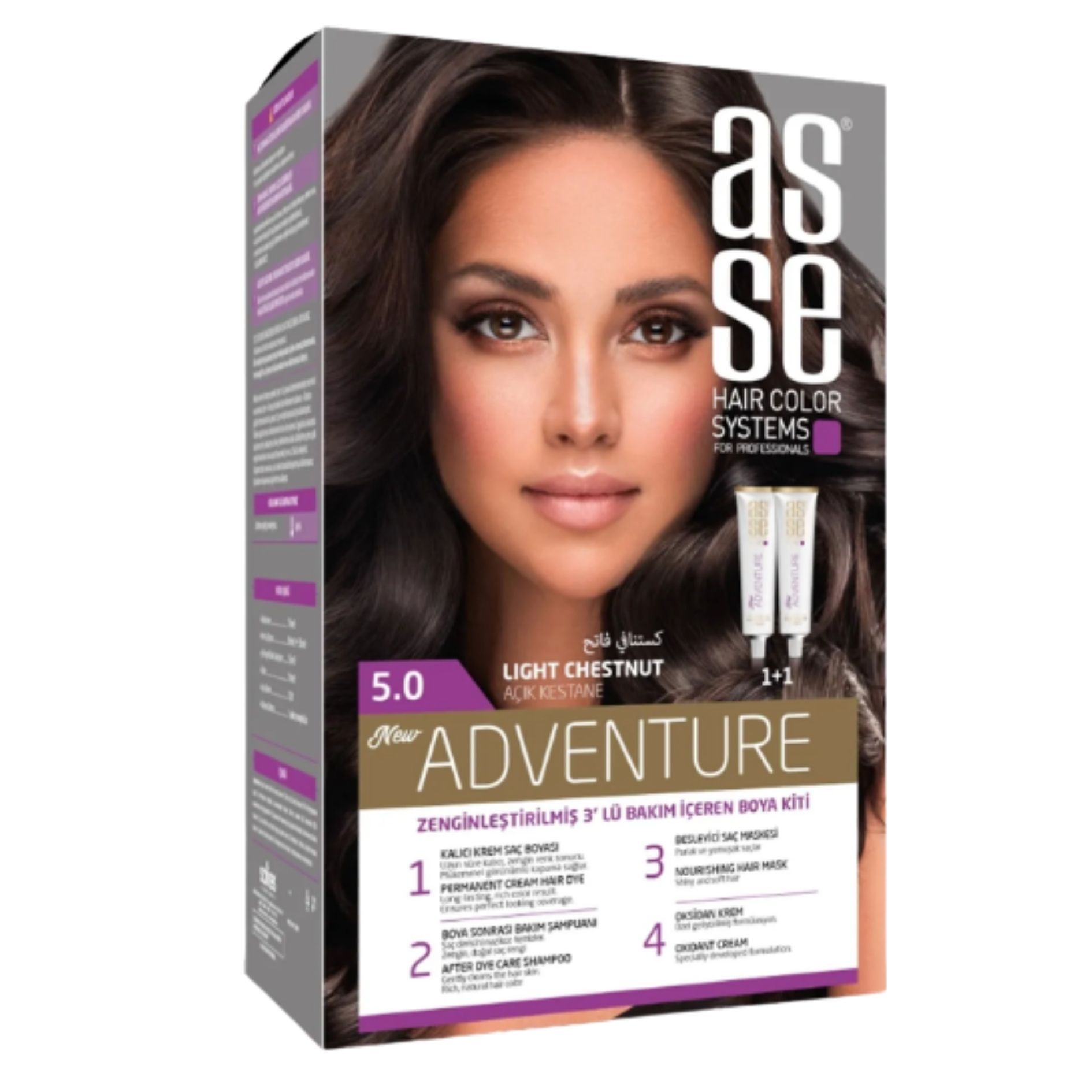 ASSE (5.0) SAÇ RENKLERİ SETİ AÇIK KESTANE (50+50 ML)