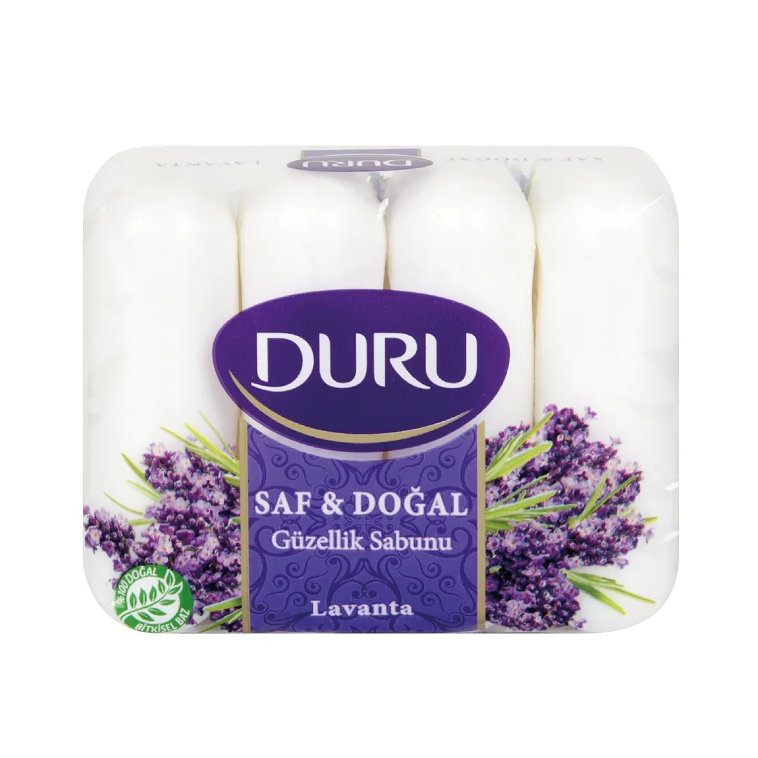 DURU SAF DOĞAL EL SABUNU 4*70 GR. LAVANTA 