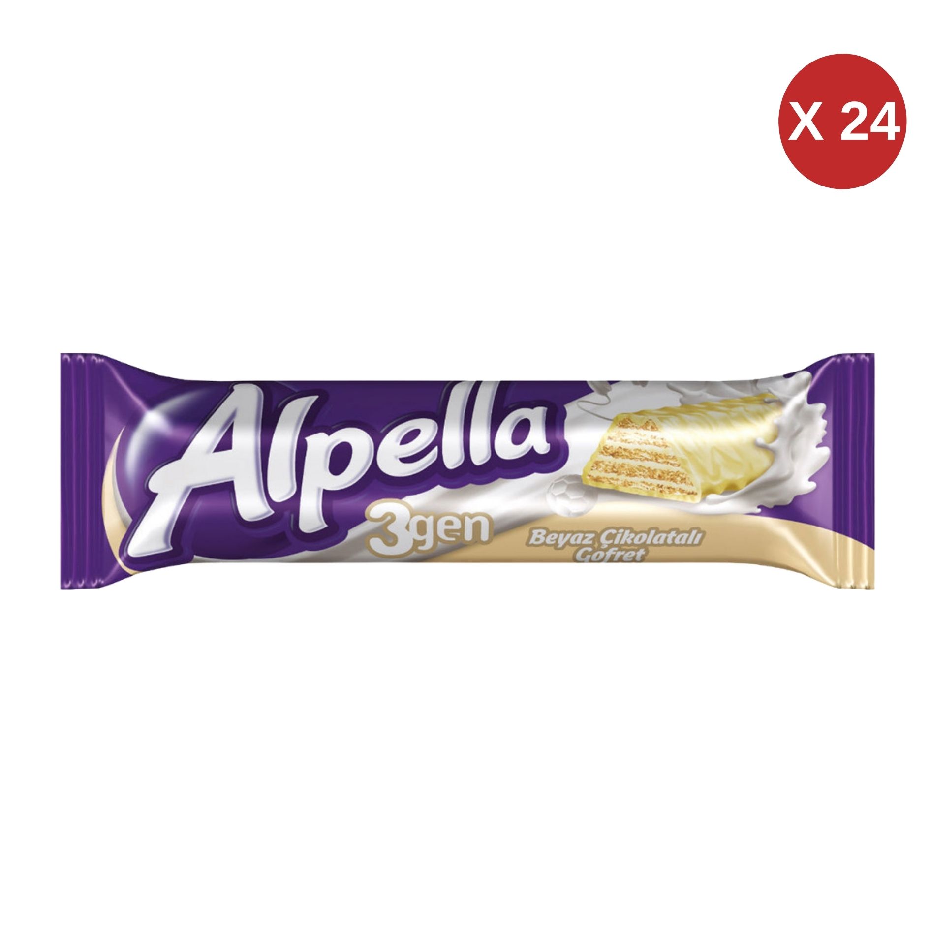 ÜLKER ALPELLA 3GEN  GOF.BEYAZ 28 GR ( 24 ADET )