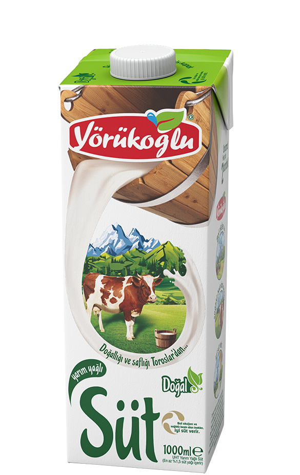 YÖRÜKOĞLU 1 LT YARIM YAĞLI SÜT 