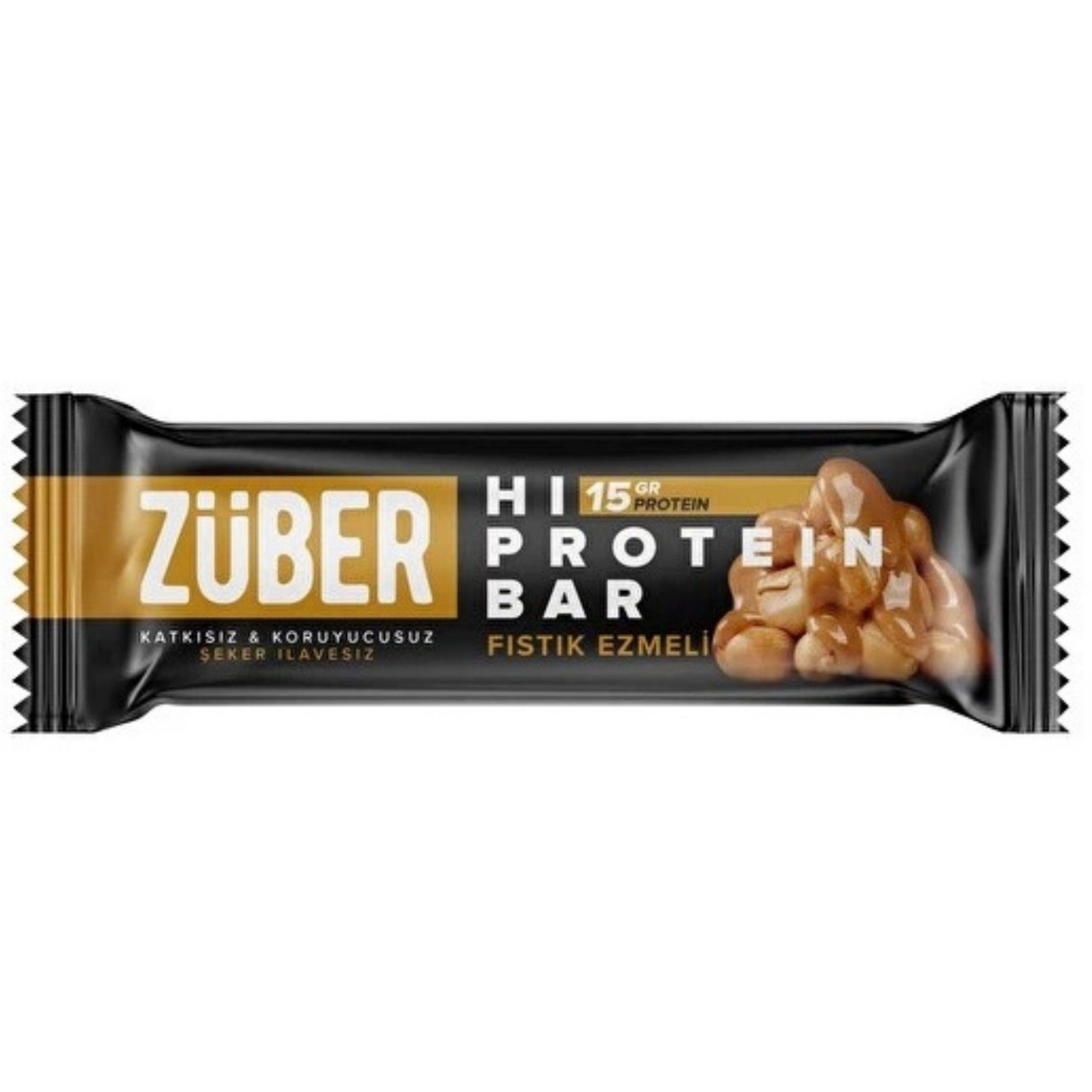  ZÜBER Fıstık Ezmeli Hi-Protein Bar 45gr 
