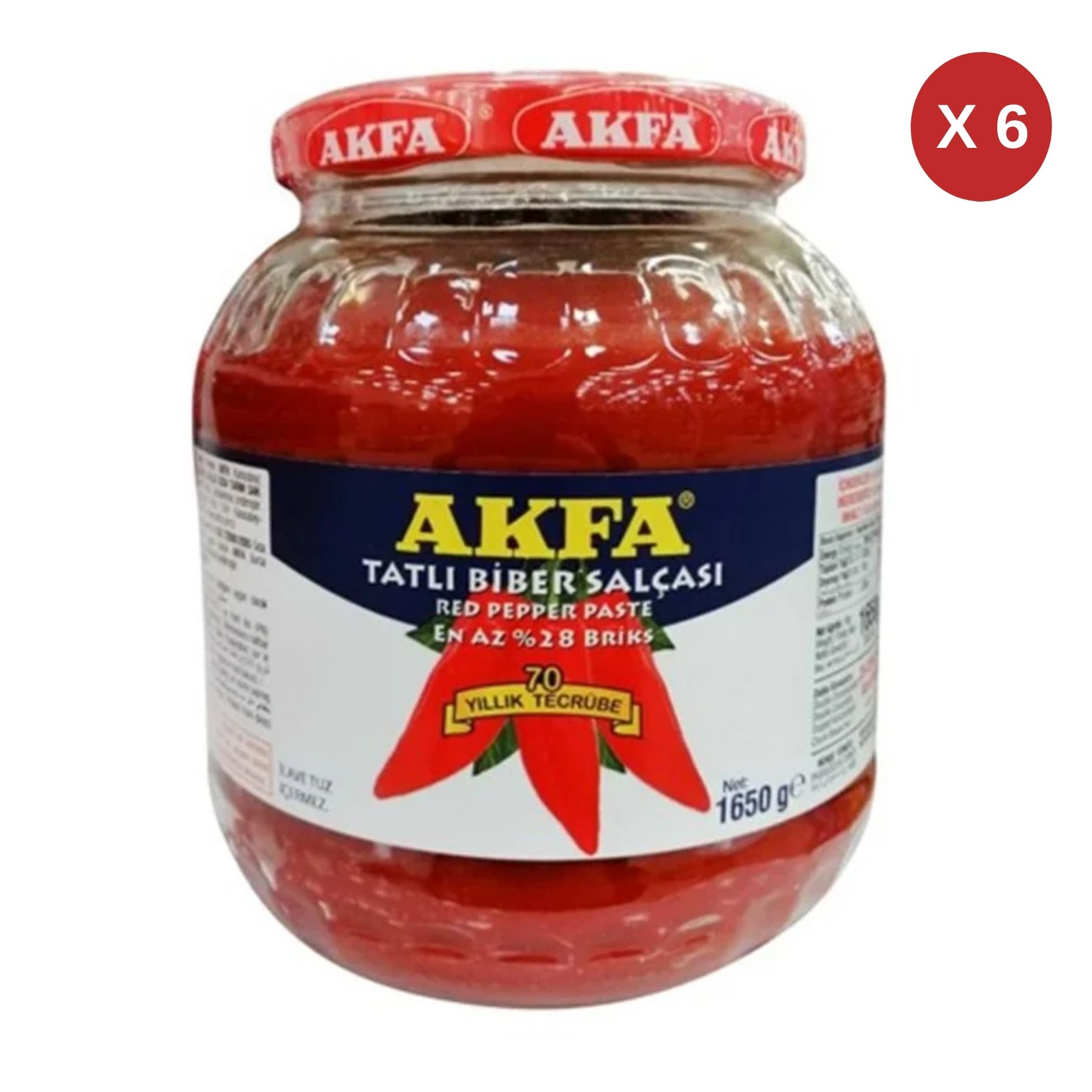 AKFA BİBER SALÇASI 1700 GR TATLI (6 ADET)